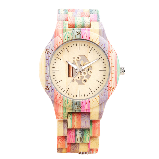 Woman colorful bamboo watches-1