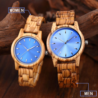 Ultra-thin Fashion Minimalist Wooden Watch, Casual Unisex Couple Wooden Watch