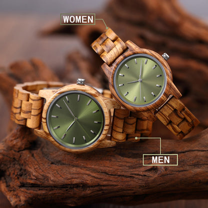 Ultra-thin Fashion Minimalist Wooden Watch, Casual Unisex Couple Wooden Watch