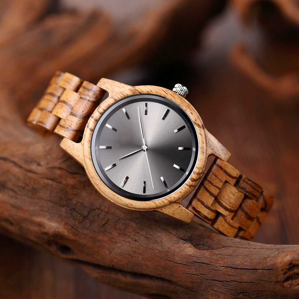 Ultra-thin Fashion Minimalist Wooden Watch, Casual Unisex Couple Wooden Watch