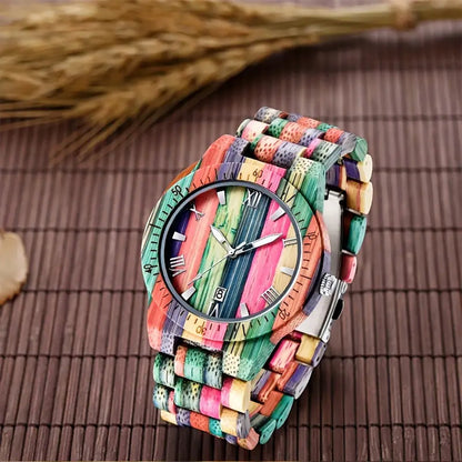 Fashion Casual Women's Delicate and Compact Bamboo Wooden Watch